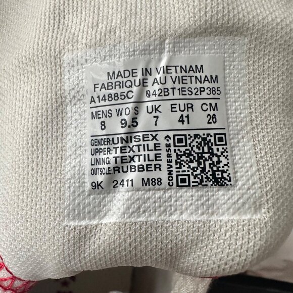 CONVERSE Run Star Hike Hi Platform Rose Cross Stitch 8 Men Shoes Sneaker A14885C - Picture 8 of 10